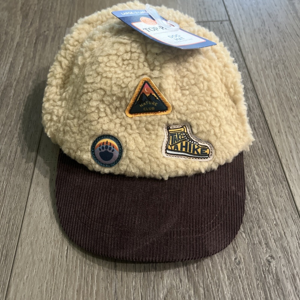 Top Paw Sherpa & Corduroy Hat For Dogs-New w/Tags LARGE/EXTRA LARGE